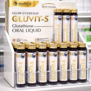 Gluvit-S Glutathione Oral Liquid &ndash; Skin Brightening & Whitening Drink | Glow Booster | Doctor Recommended Beauty Shots | 15 Bottles Pack